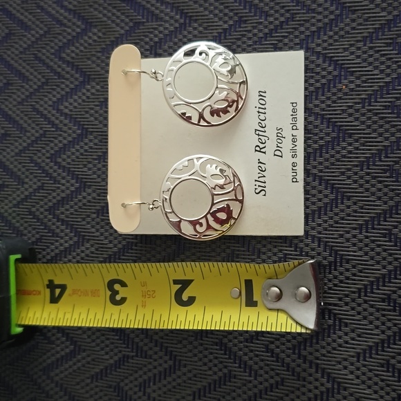 SILVER REFLECTION BRAND WOMEN'S FASHION JEWELRY PIERCED DANGLE EARRINGS - Picture 6 of 6